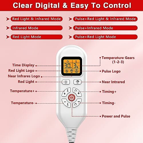 Device controller with digital display and multiple mode options.