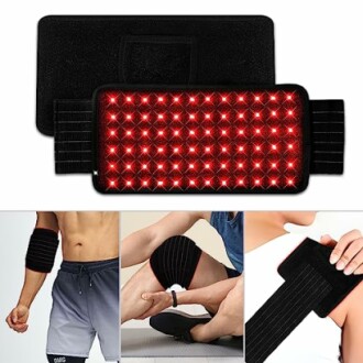 Infrared light therapy belt for pain relief on arm and knee