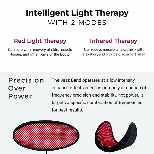 Intelligent Light Therapy with red and infrared modes for muscle recovery and relaxation.