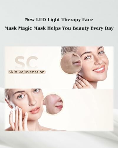 LED light therapy face mask for skin rejuvenation.