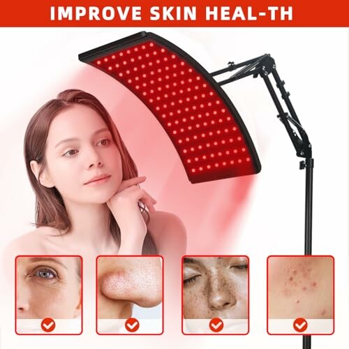 Red light therapy device for skin improvement.